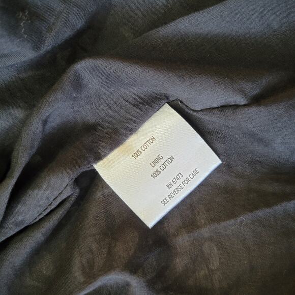 TAYLOR Womens Dress Sz 12 Abstract Floral Black White A Line Cotton Fir Flare - Picture 10 of 12